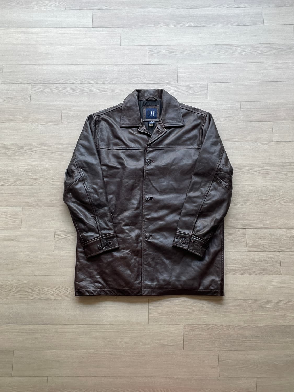 90s 올드갭 레더 카코트 브라운 gap carcoat 상품이미지1