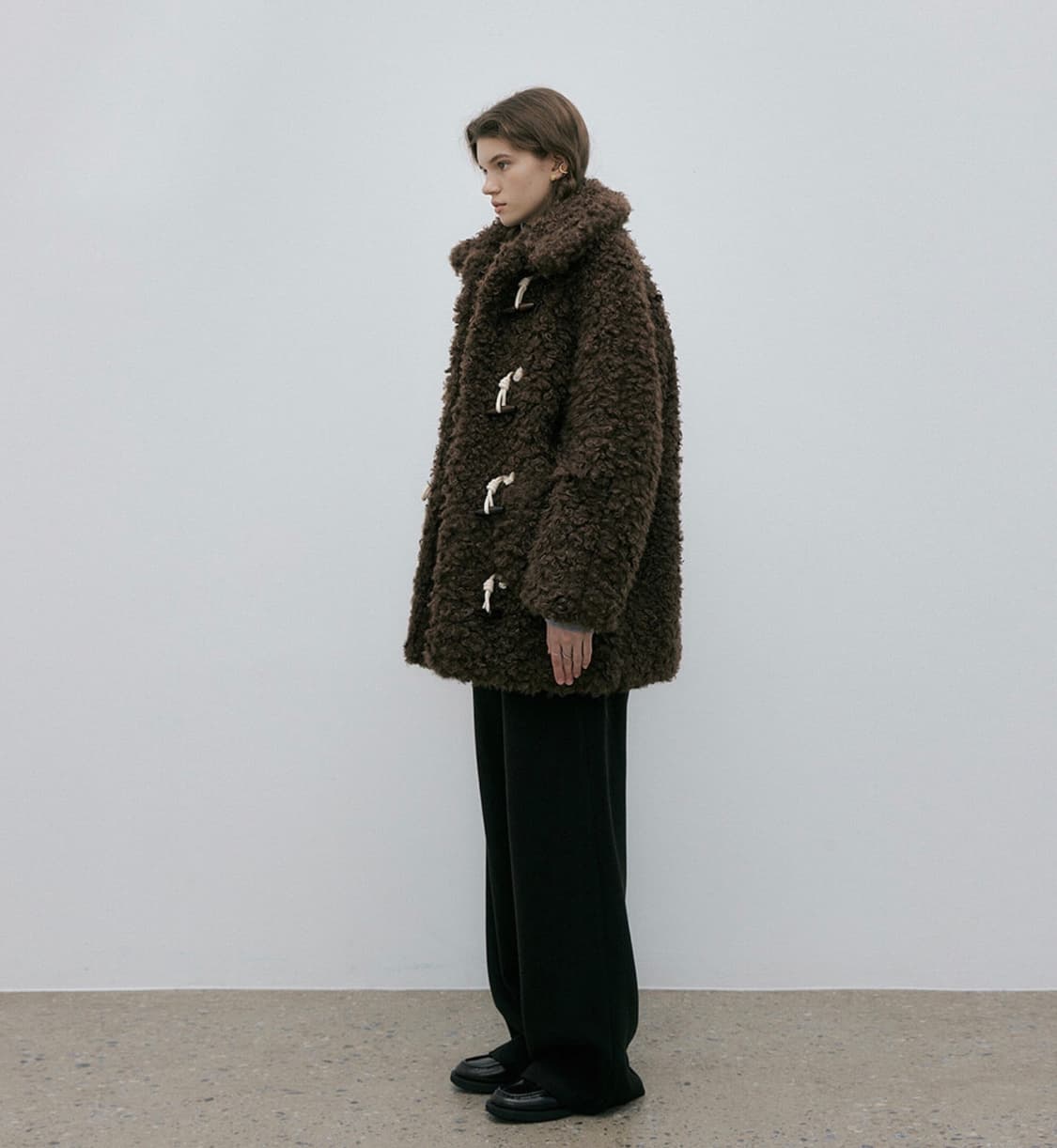 마이스 래글런 퍼 더플 코트 상품이미지2