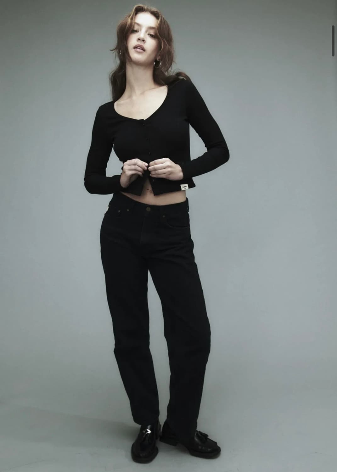 글로니 93 MID-RISE LOOSE FIT JEANS (BLACK) 상품이미지1