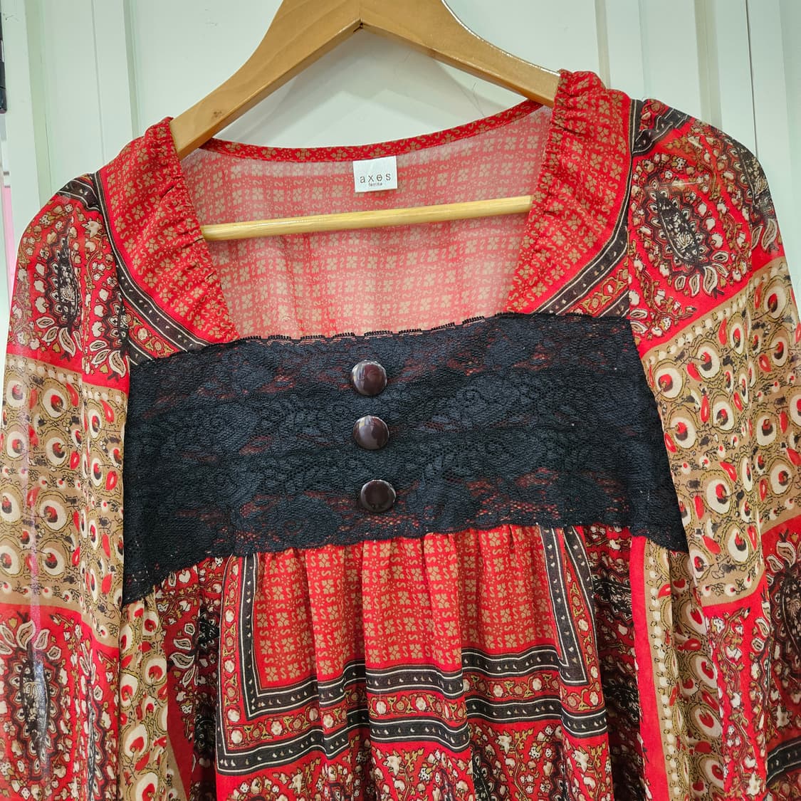 엑시즈팜(Axes femme) 보헤미안 페이즐리 쉬폰 원피스 상품이미지2