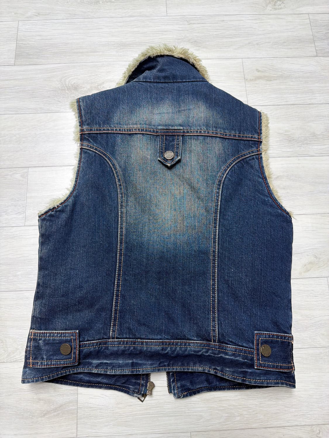 Bang bang jeans 빈티지 퍼 조끼 상품이미지3
