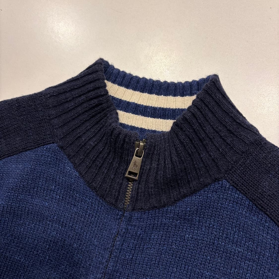 [L] 폴로 랄프로렌 빅포니 네이비 나그랑 니트 집업 가디건 C589 상품이미지4