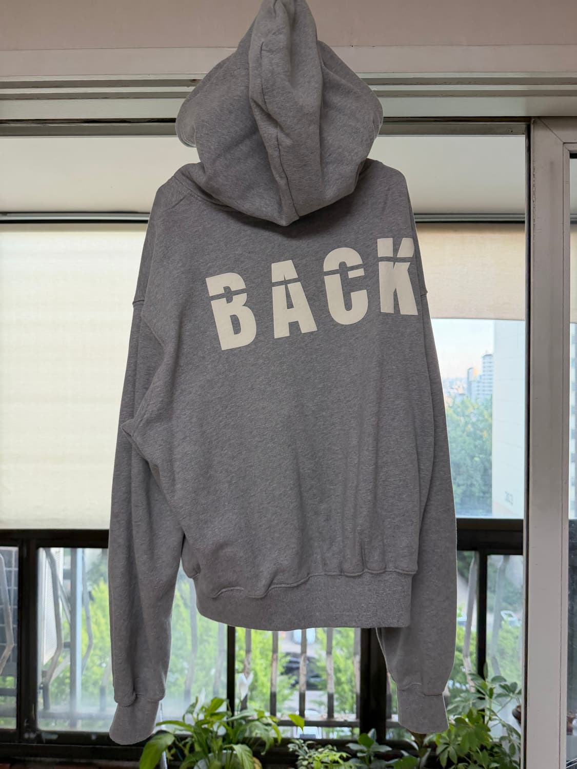 Emew back 후드집업 그레이 상품이미지1
