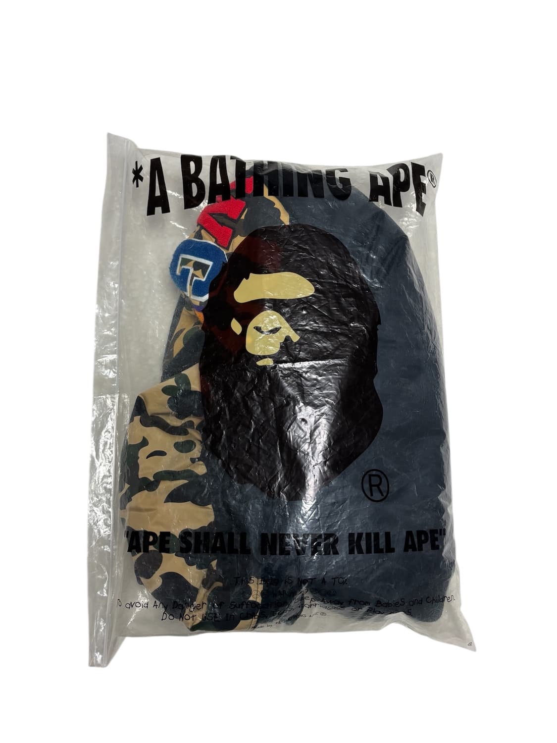 [정품] 베이프 1st 카모 샤크 ma-1 황계 후드 봄버 자켓 L 상품이미지9