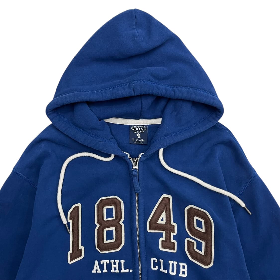 후아유 패치로고 블루 후드집업 M 상품이미지4