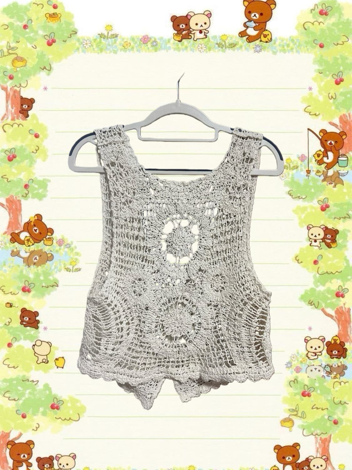 빈티지 크로셰 우드버튼 베스트 상품이미지2