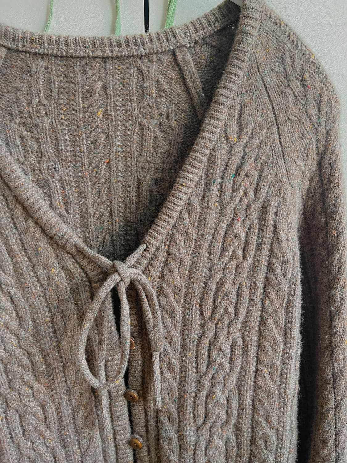 르니나 ESME 울 리본 카디건 가디건 브라운 상품이미지6