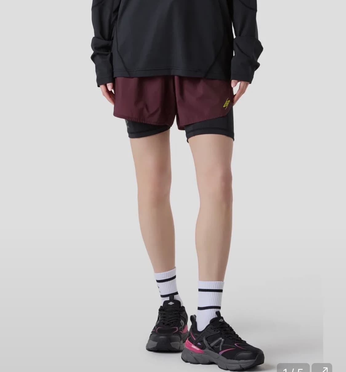 [90] 엄브로 투인원 러닝 쇼츠 퍼플 상품이미지1