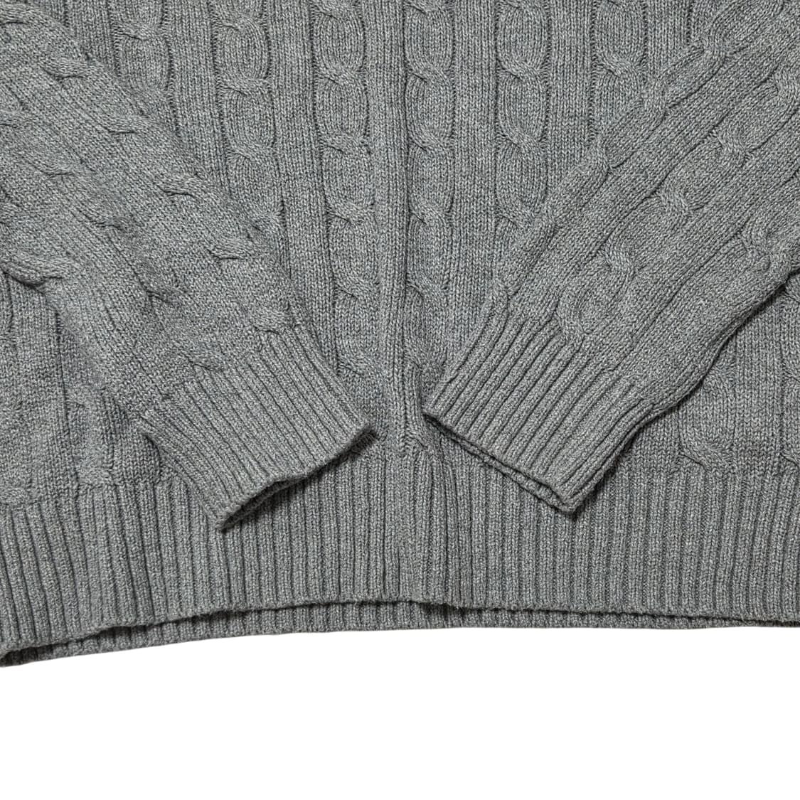 Polo Ralph Lauren 폴로 랄프로렌 그레이 코튼 꽈배기 니트 상품이미지4