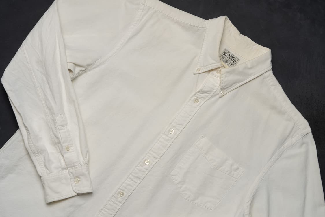 RRL 더블알엘 화이트 버튼다운 셔츠 L 상품이미지2