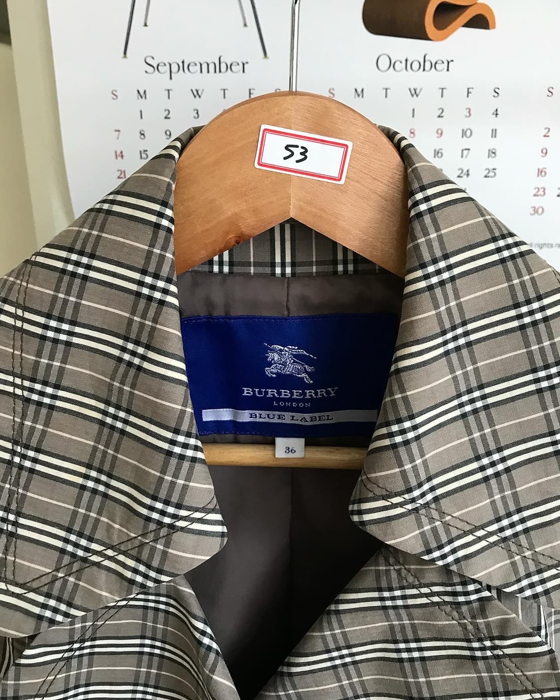 버버리 블루라벨 은장 더블 트렌치 코트 상품이미지3
