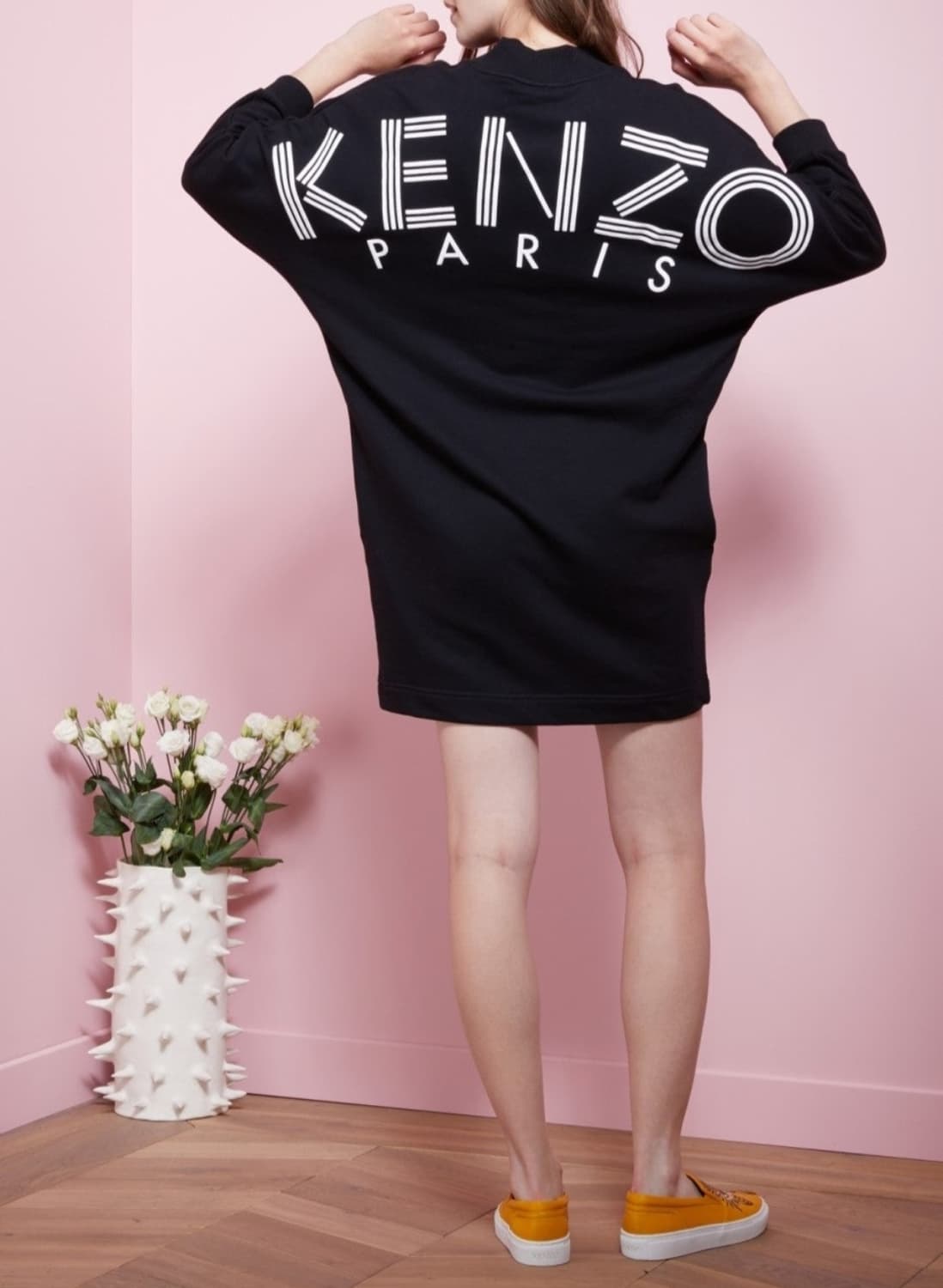 KENZO 겐조 오버핏 로고 맨투맨 원피스 (55-66/표기S) 상태최상 상품이미지10