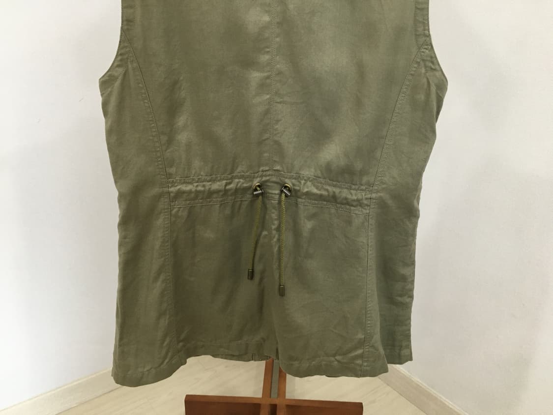 jpn빈티지 카키색 디테일 집업베스트 상품이미지6