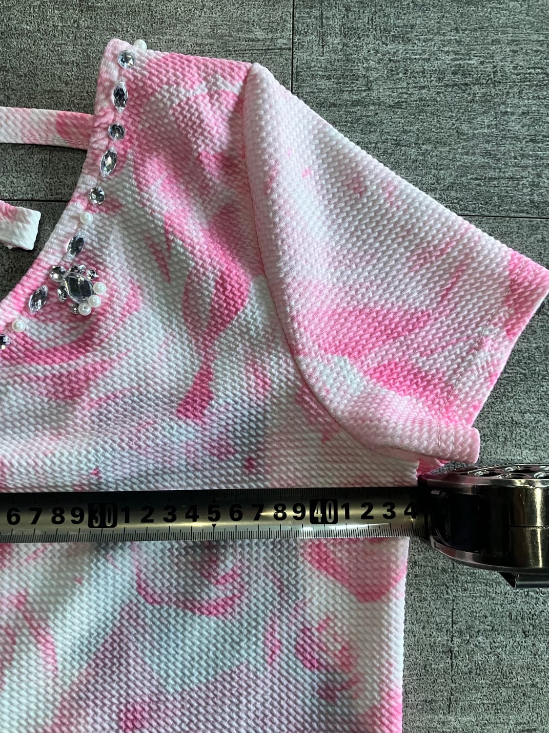 일본빈티지 Pumpkin 핀터깔y2k 갸루 타이다이 반팔블라우스 핑크 상품이미지2