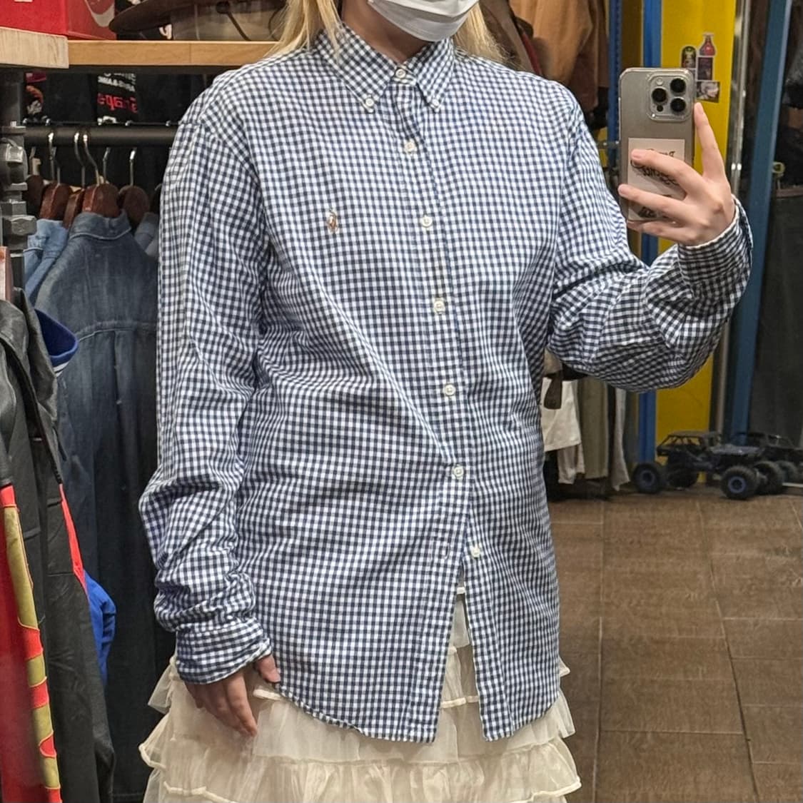 [HI] 폴로 랄프로렌 긴팔셔츠 체크 블루 상품이미지3