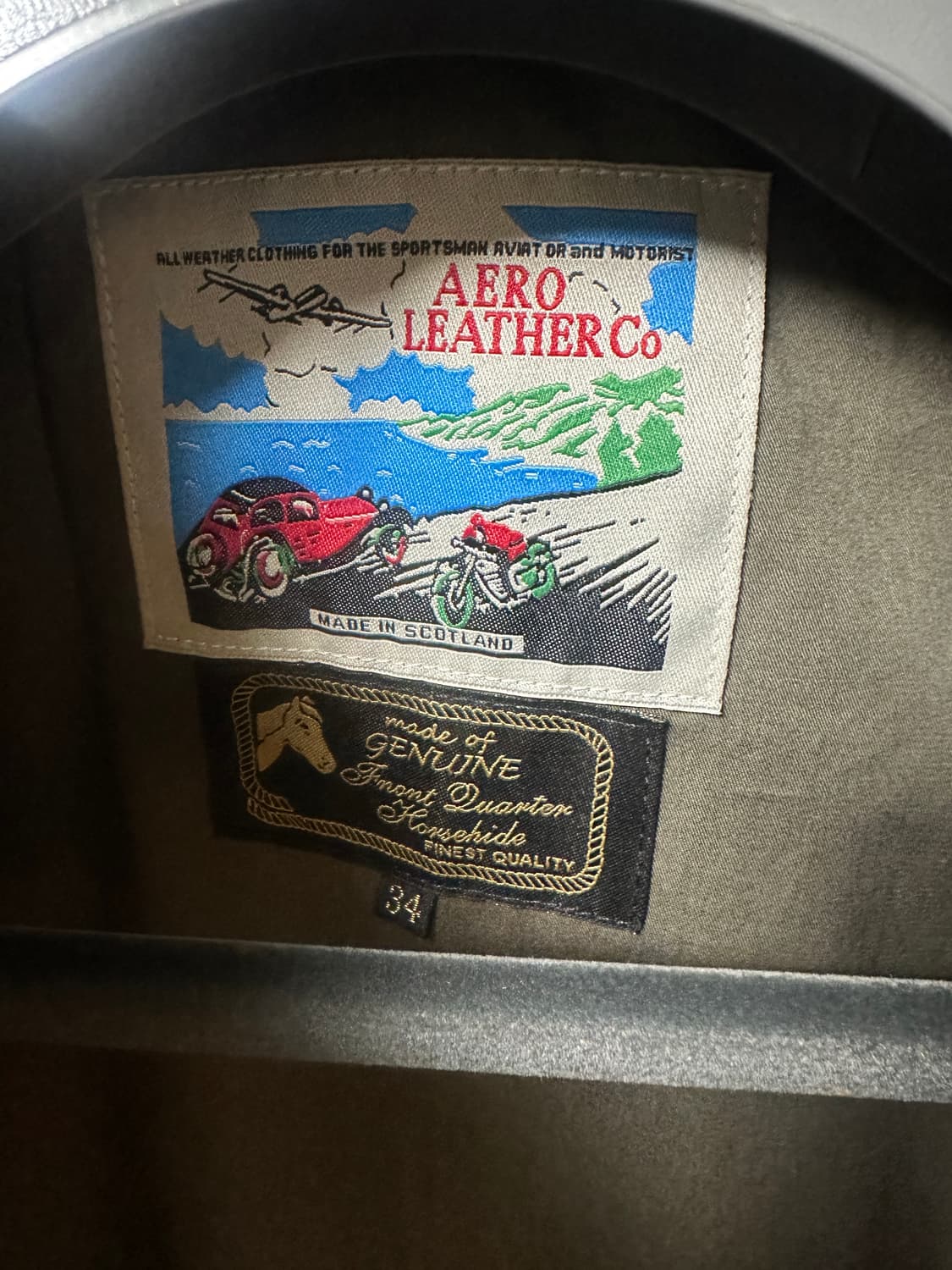 에어로레더 1950 하프벨트 크롬악셀 홀스하이드 브라운 상품이미지3