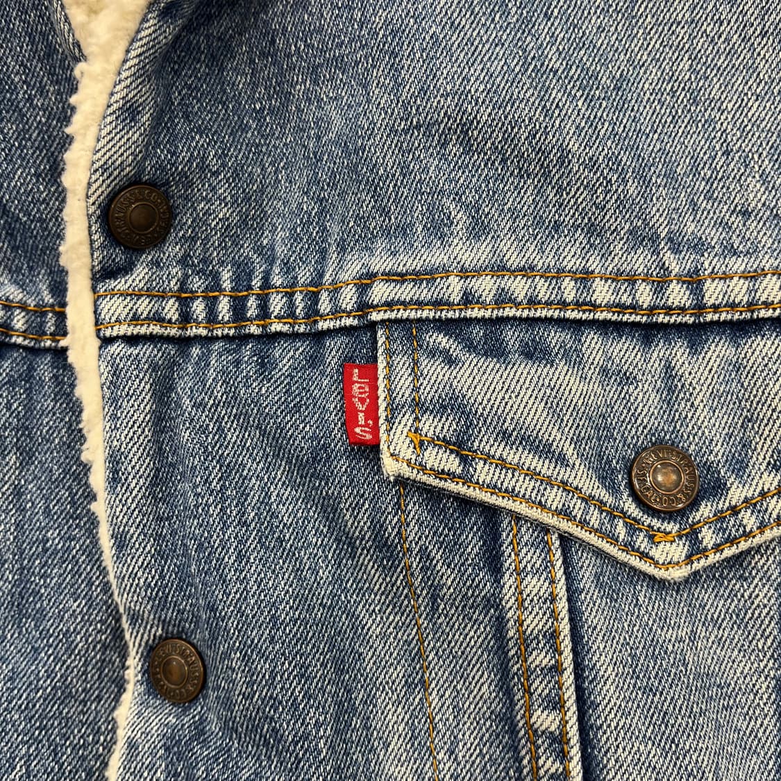 L 리바이스 데님 양털 쉐르파 자켓 상품이미지4