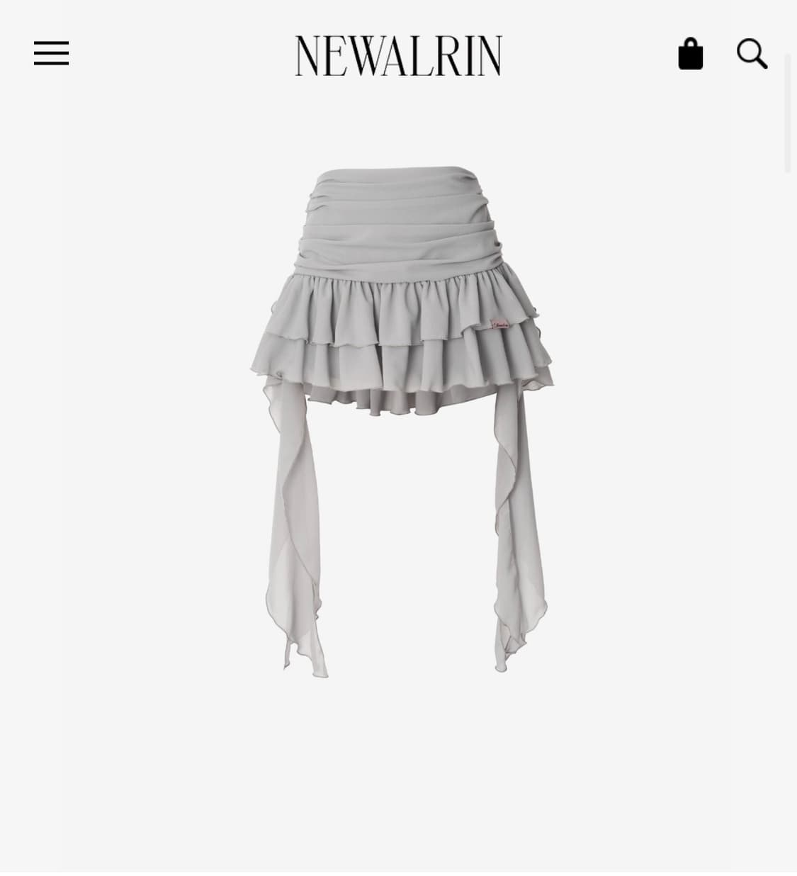 뉴얼린 튜튜 쉬폰 스커트(화이트) 상품이미지1