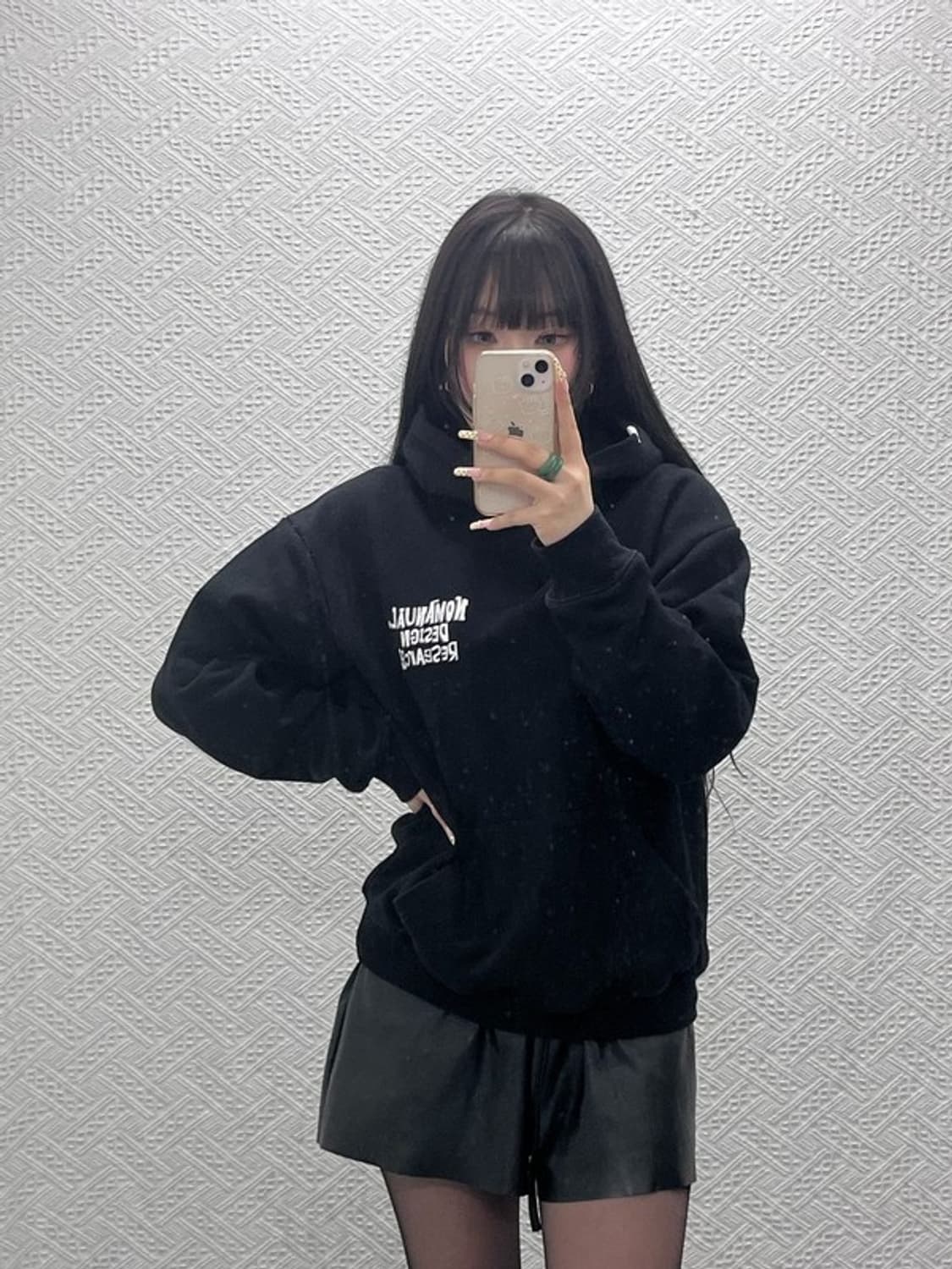 노메뉴얼 빈티지 스트릿 펑크 레터링 후드티 S C09799 상품이미지2