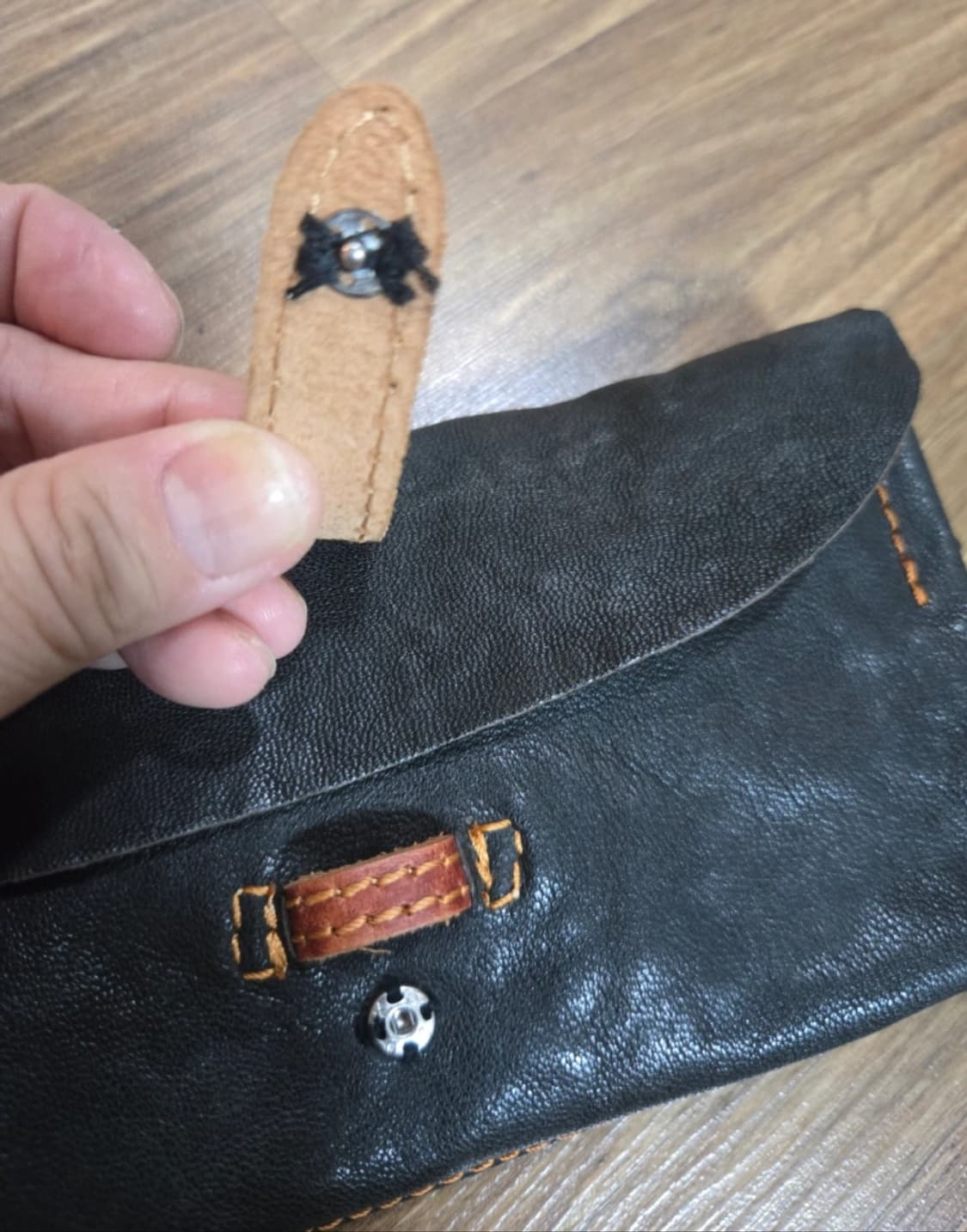 가죽 빈티지 핸드메이드 체인 숄더백 상품이미지4