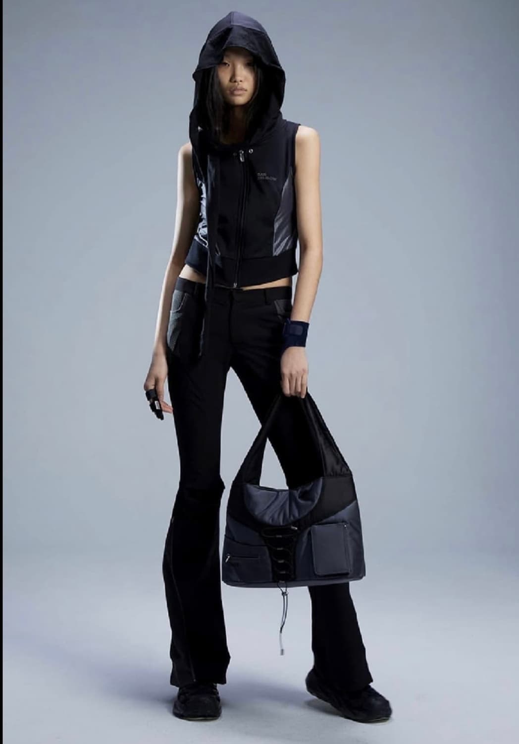 오호스 로우라이즈 니 디테일 팬츠 S 상품이미지2