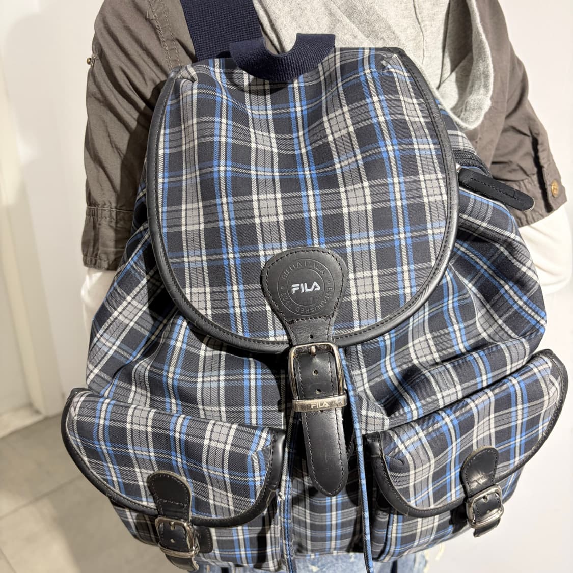 FILA  휠라 체크 모리룩 복조리 백팩 가방 상품이미지2