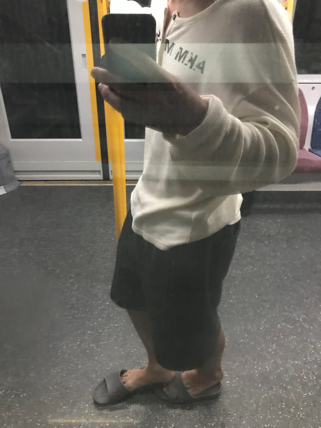 아캄 와플 헨리넥 롱슬리브 아이보리 사이즈 2 상품이미지3