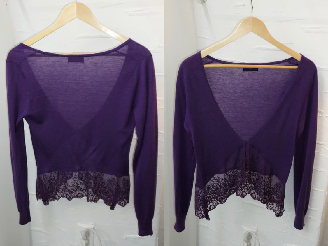 sheer lace hem knit 상품이미지4