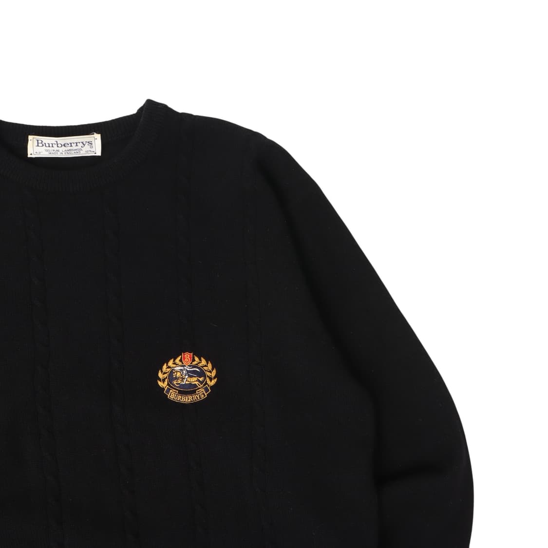 버버리 90s 크러스트 퓨어 램스울 니트 스웨터 상품이미지3