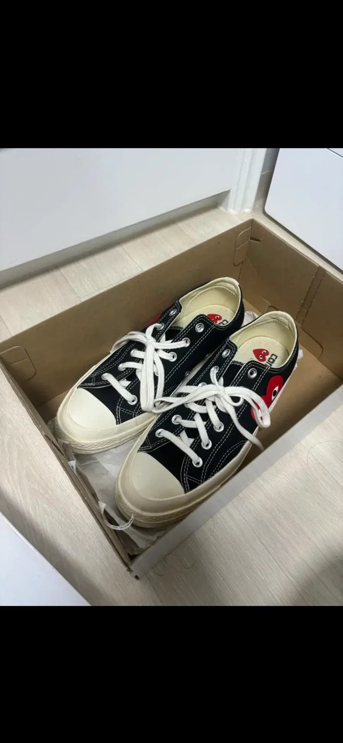 컨버스 꼼데가르송 척70 로우 블랙 265사이즈 상품이미지2