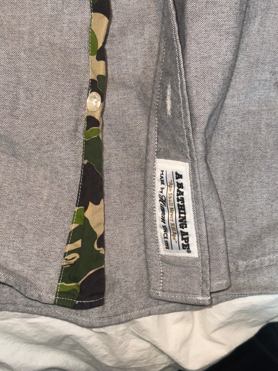 BAPE 베이프 빅 사루 옥스퍼드 셔츠 S 상품이미지3