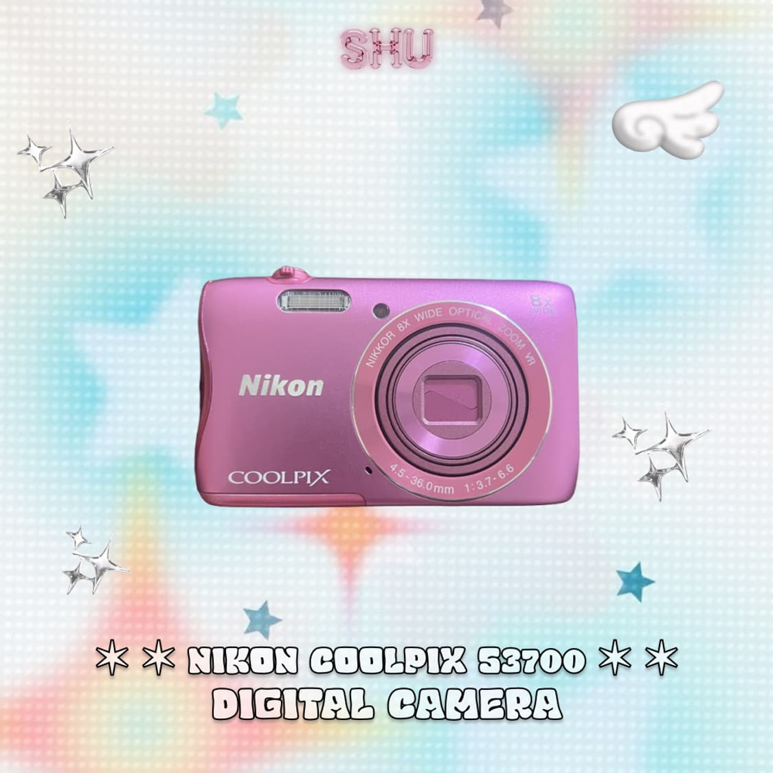 니콘 쿨픽스 Coolpix S3700 빈티지 디카 핑크 상품이미지4