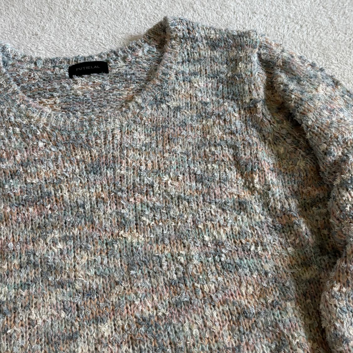 일본빈티지 putielal 하구미 사와코깔 파스텔톤 니트 상품이미지2