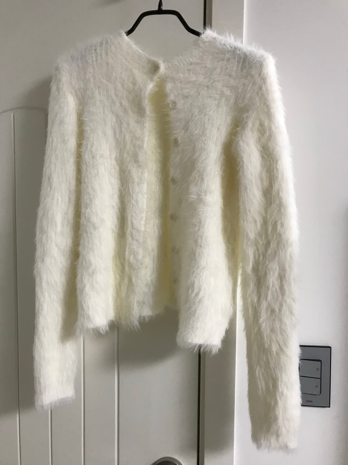 앙고라 니트 가디건 아이보리 상품이미지3