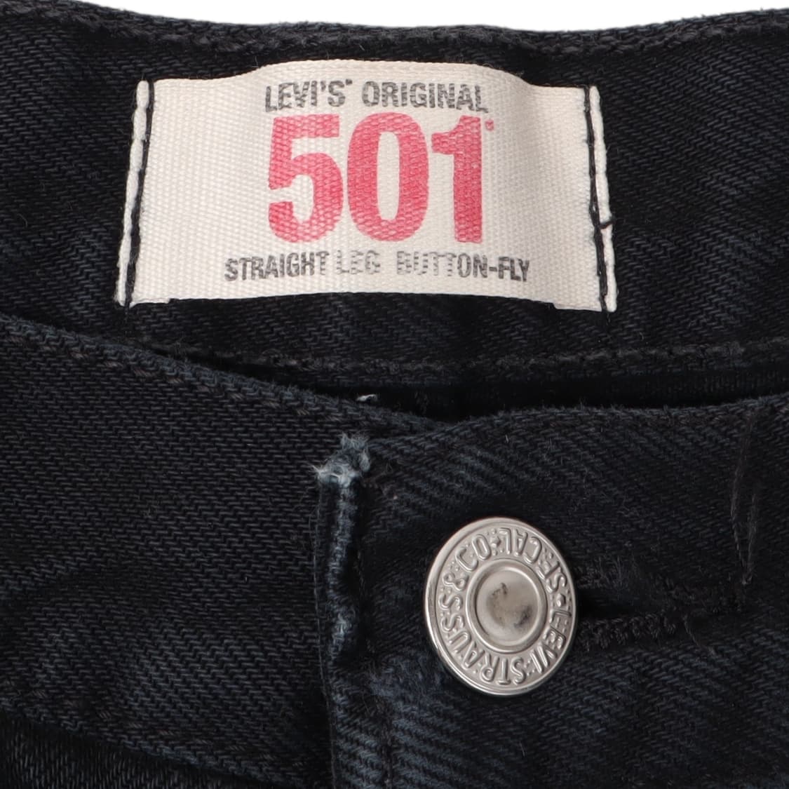 리바이스 501 스트레이트 레그 버튼플라이 블랙 데님팬츠  상품이미지8