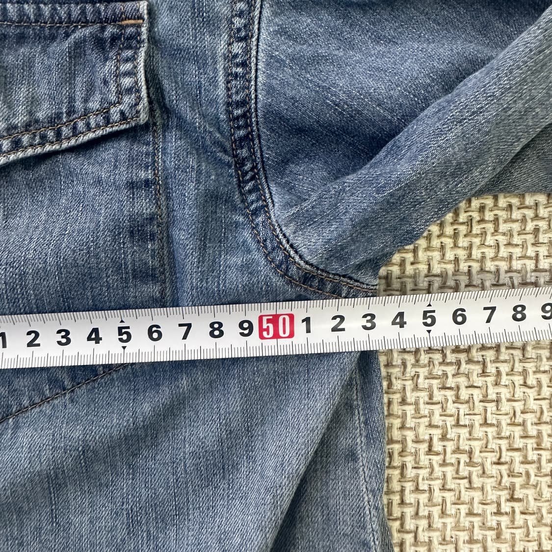 95-165 헤지스 루즈핏 반팔 데님 셔츠 0416D 상품이미지5