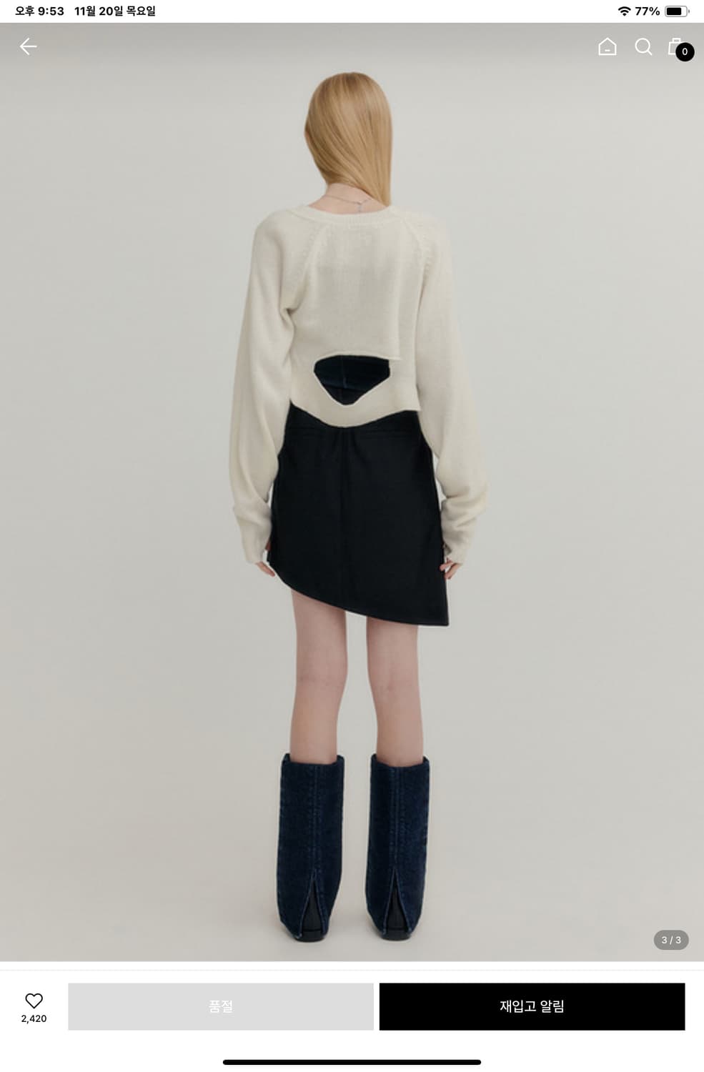 Yuse CASHMERE SIGNATURE BOLERO KNIT TOP 상품이미지6