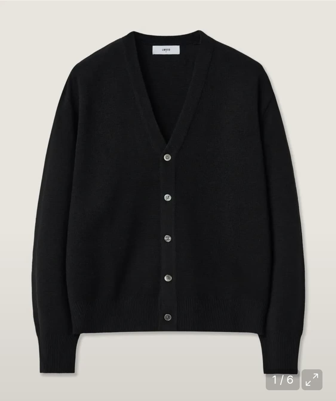 [46] 엘무드 오디너리 크롭 가디건 블랙 상품이미지1