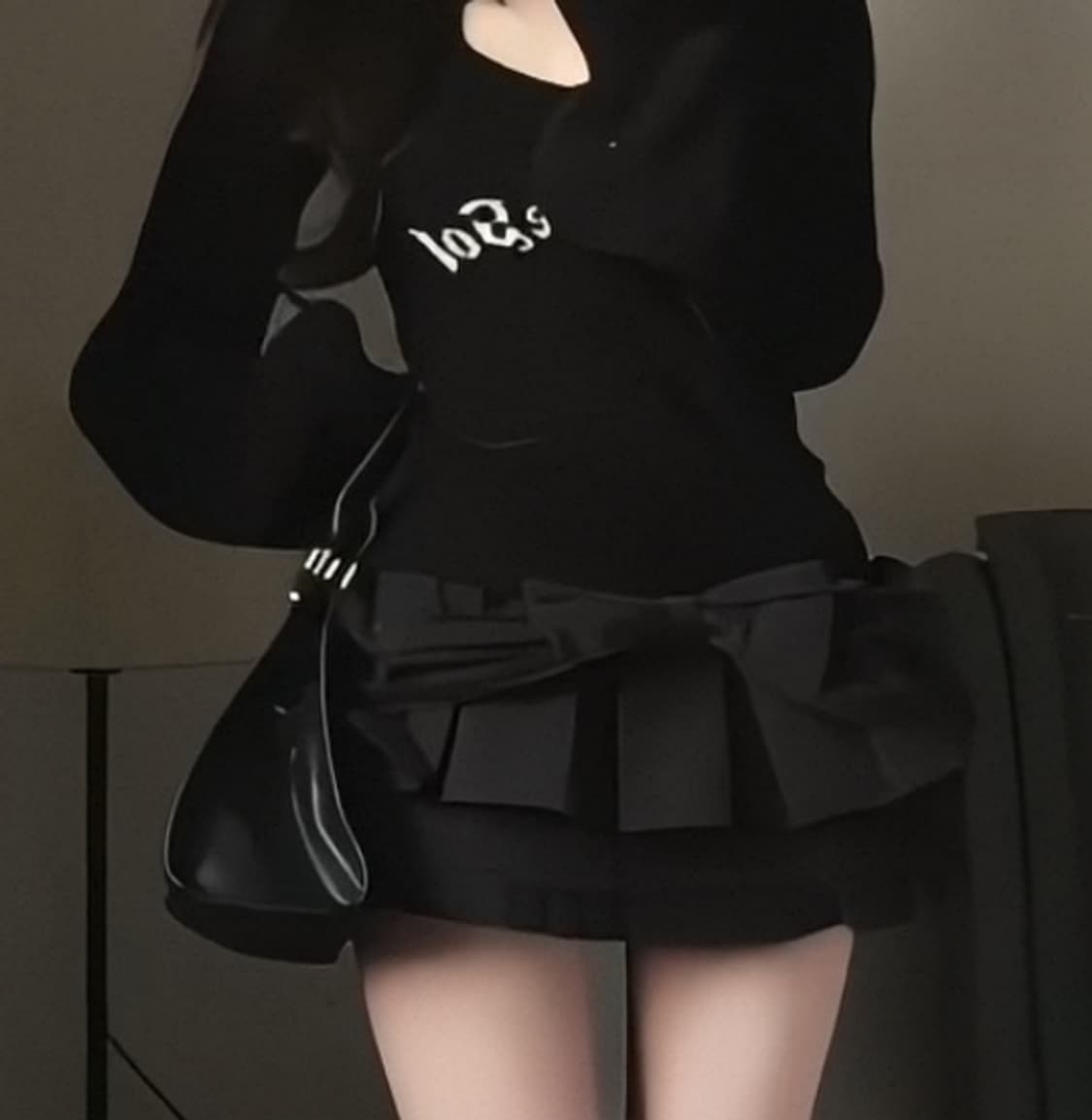 Rase le sol 블랙 리본 스커트 상품이미지7