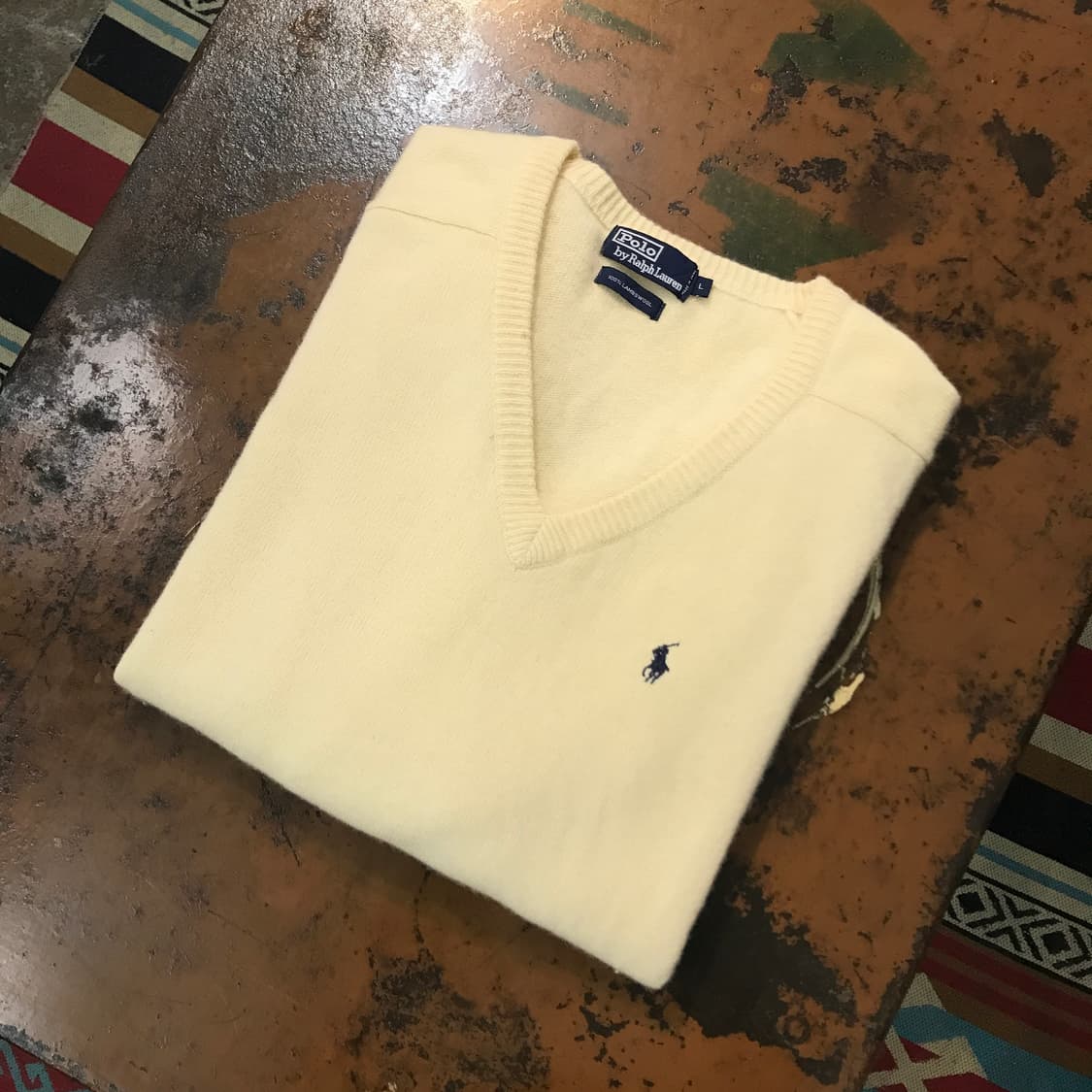 폴로랄프로렌 아이보리 울 니트 남성 105 사이즈  상품이미지1