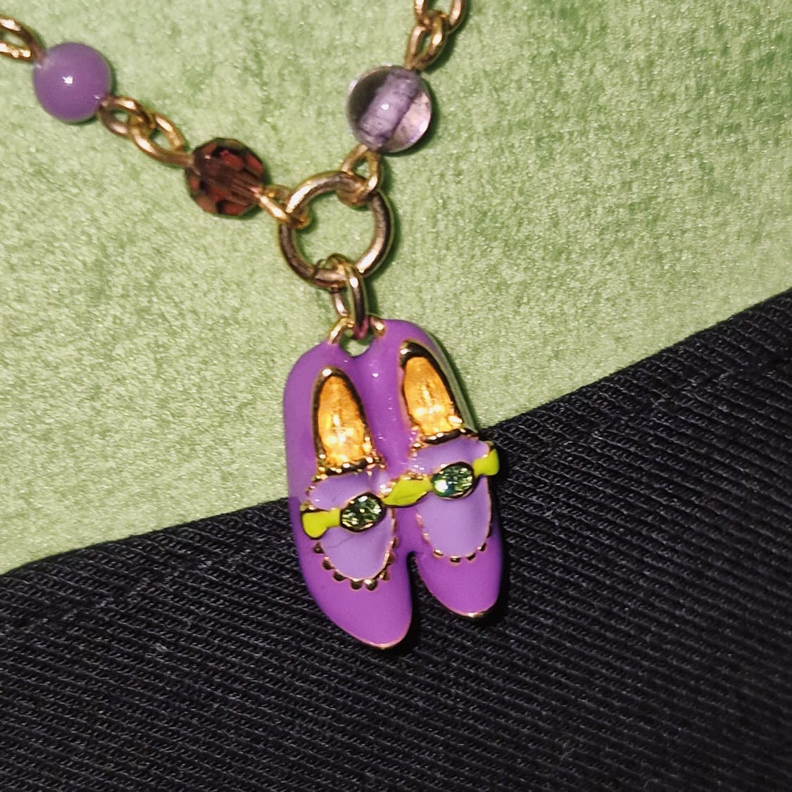 08s 안나수이 퍼플 구두 레이어드 목걸이 상품이미지8