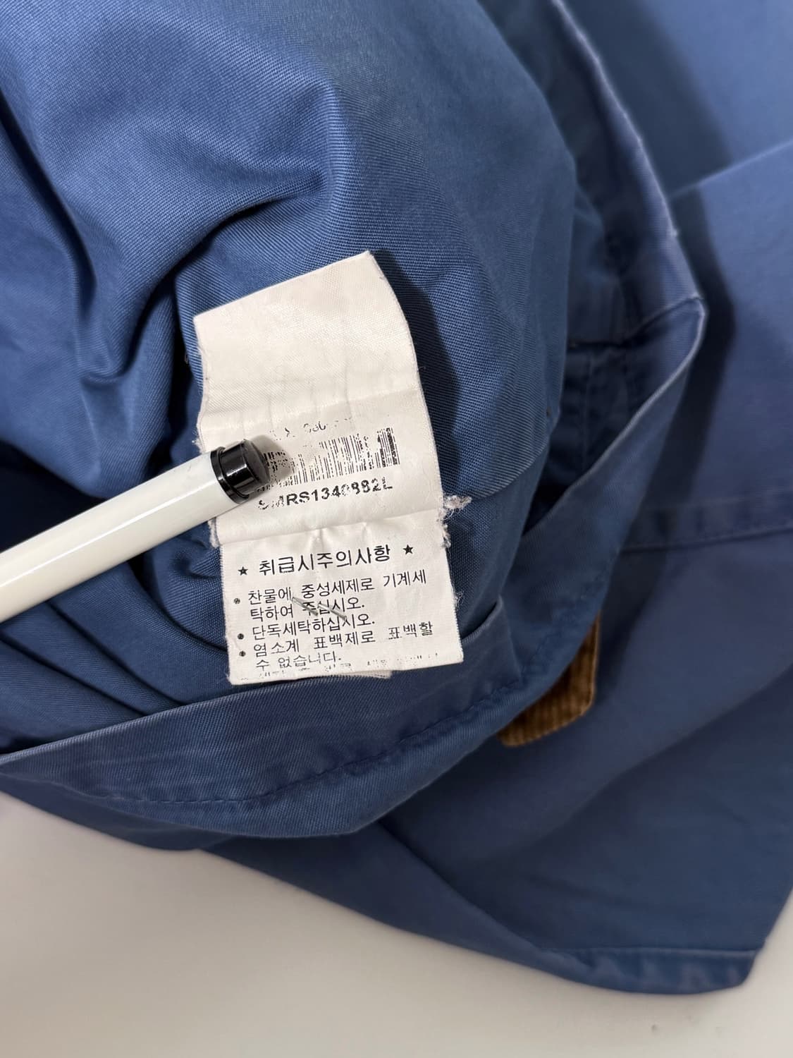 폴로 랄프로렌 90‘s 코듀로이 워시드 블루 바라쿠타 헤링턴 자켓 상품이미지7