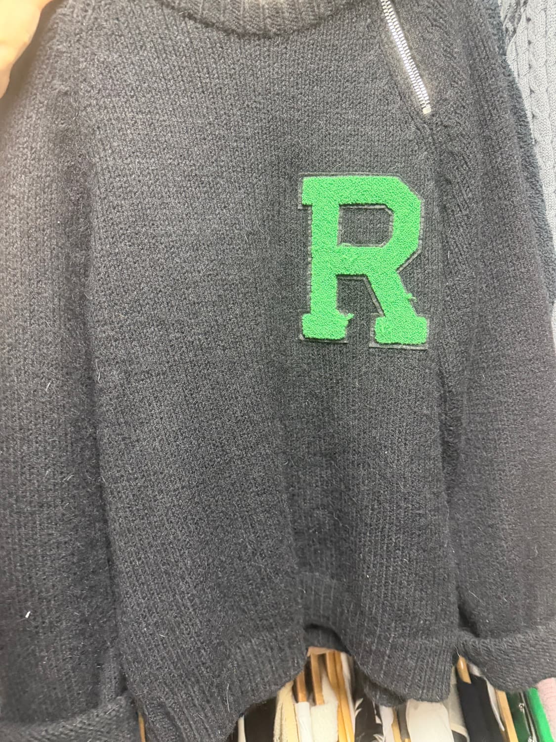 라프시몬스 R로고 니트 상품이미지2