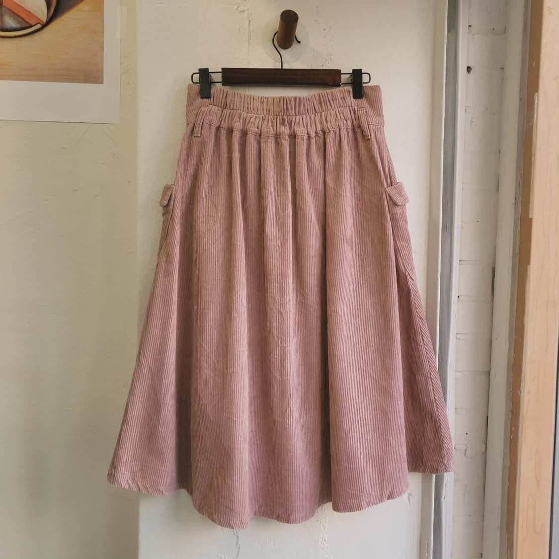 Olive des olive 코듀로이 핑크 밴딩스커트 상품이미지6