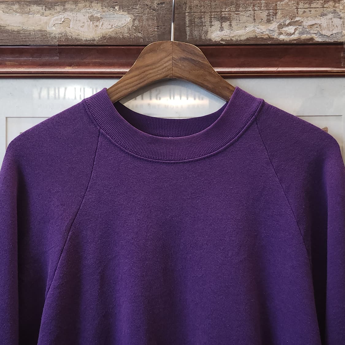 90s 프룻오브더룸 빈티지 스웻셔츠 플레인 스웻셔츠 페이딩 퍼플 xl 상품이미지3