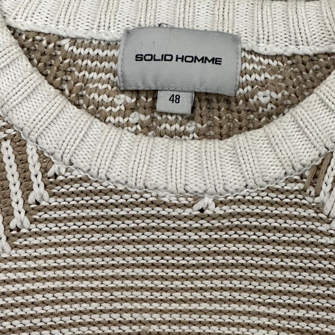 솔리드옴므 자카드 니트 상품이미지5