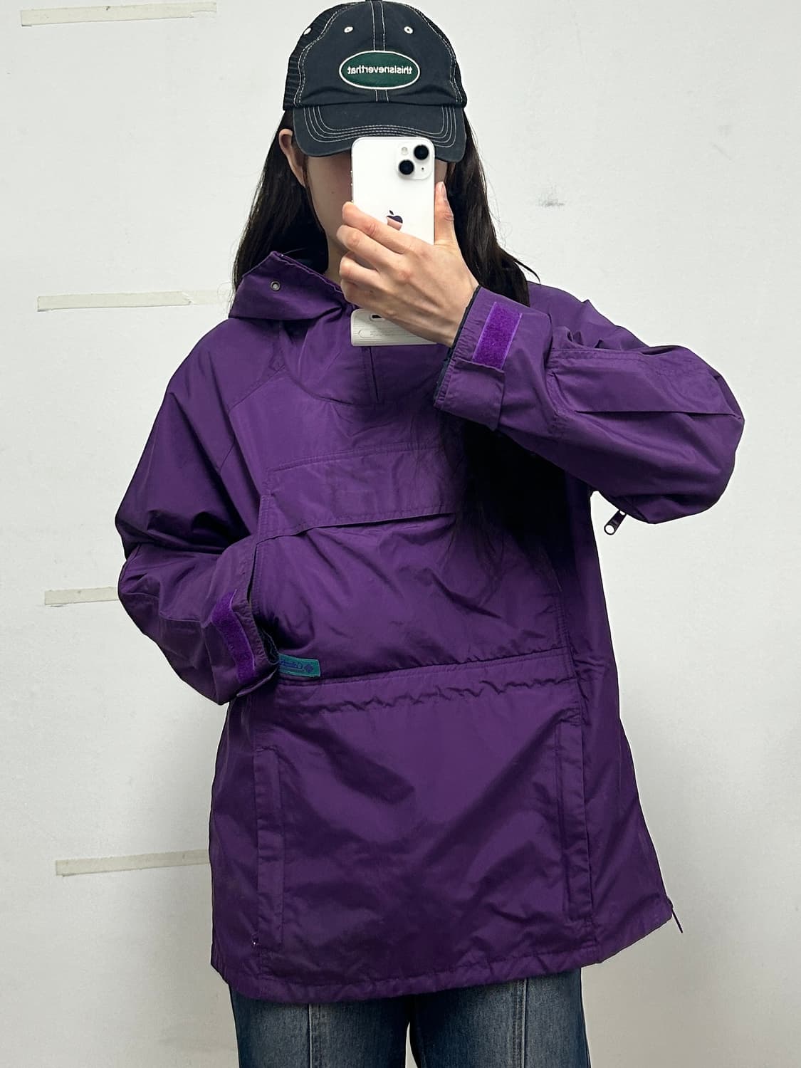 90's 빈티지 컬럼비아 나일론쉘 아노락 풀오버 자켓 상품이미지1