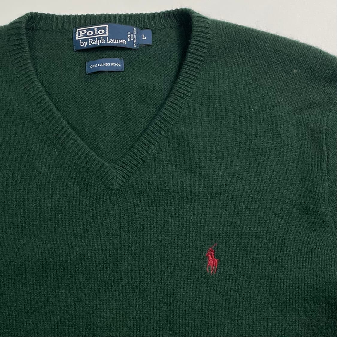 폴로 랄프로렌 램스울 그린 니트 상품이미지3