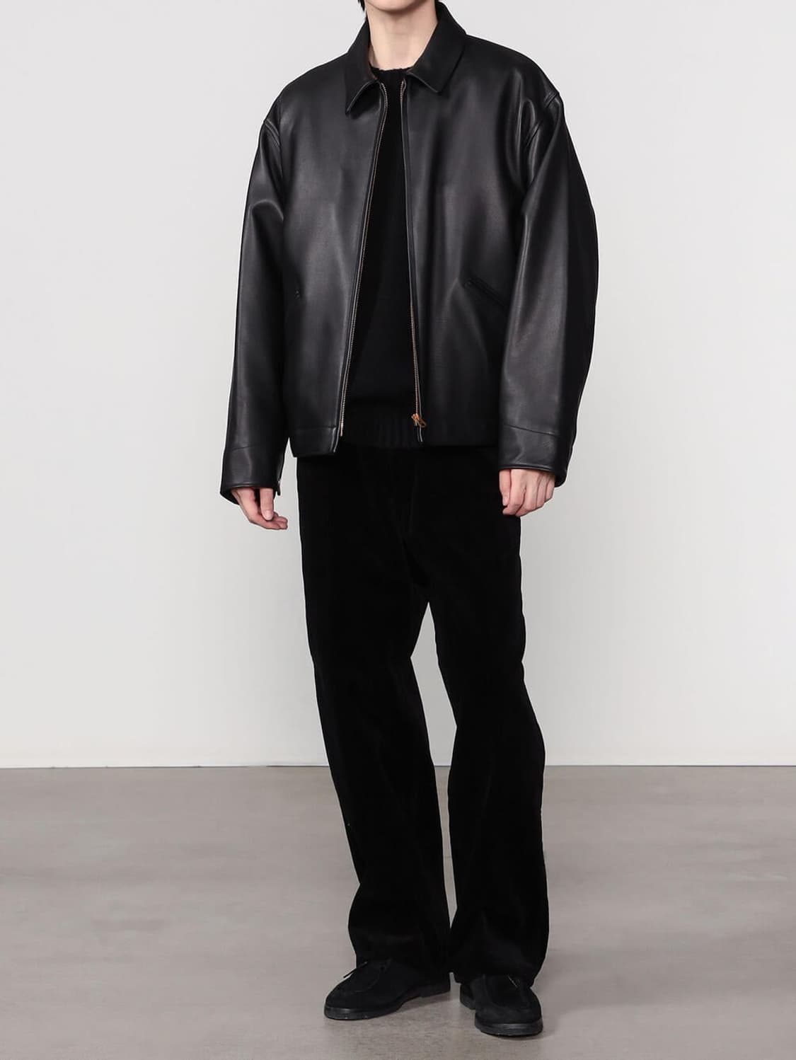 25aw CALF SKIN SHORT LEATHER JACKET 상품이미지5