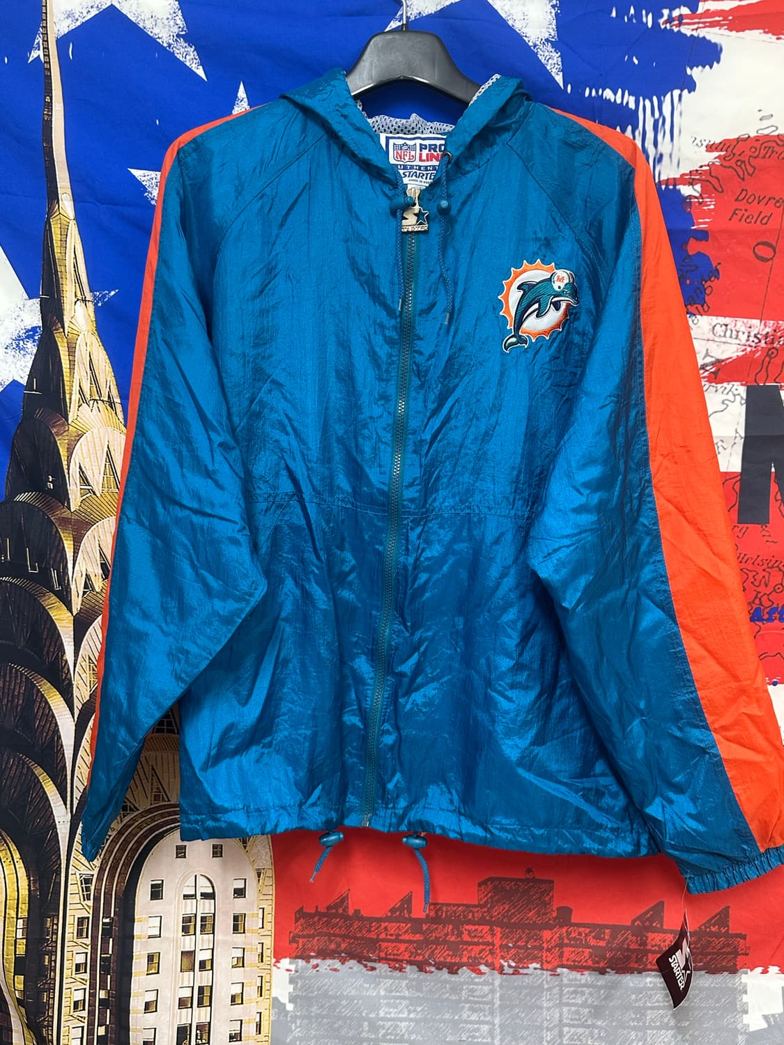 새상품 올드스쿨 스타터 NFL돌핀마이애미 트레이닝셋업 L100 상품이미지1